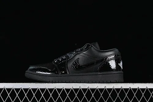 All categories Air Jordan Jordan series basketball shoes Air Jordan 1 Low Air Jordan 1 Low "Black Croc" AJ1 Joe 1 crocodile black low-top cultural casual sneakers HJ7743-010